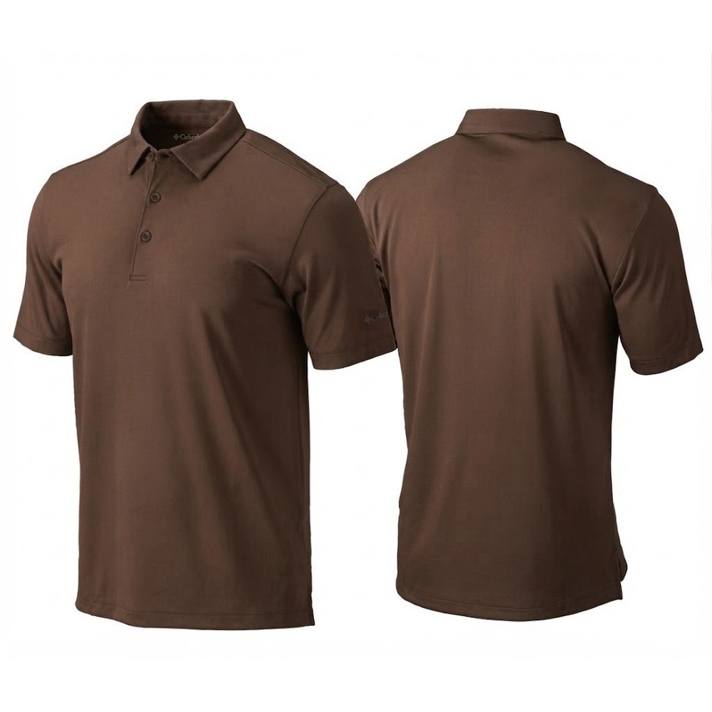 men's columbia omni wick drive polo GOLF brown 17f87mp NWT Size XL